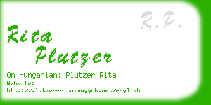 rita plutzer business card